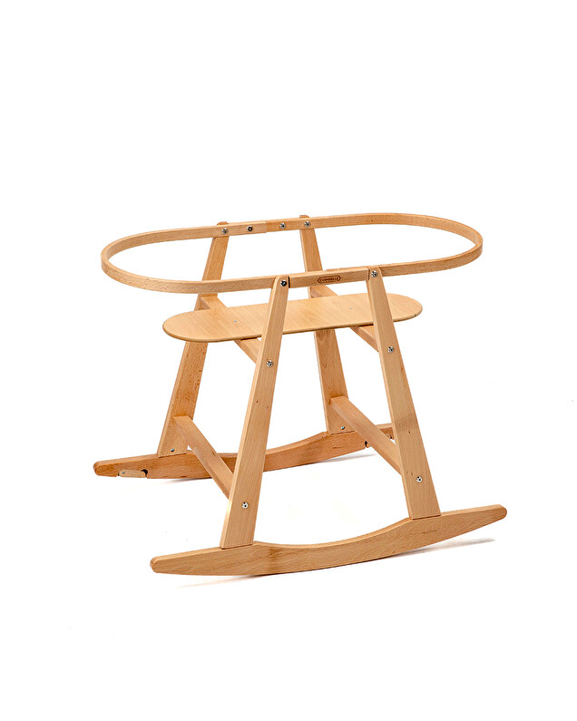 Combelle - Support de couffin à bascule en bois vernis Laura - Beige