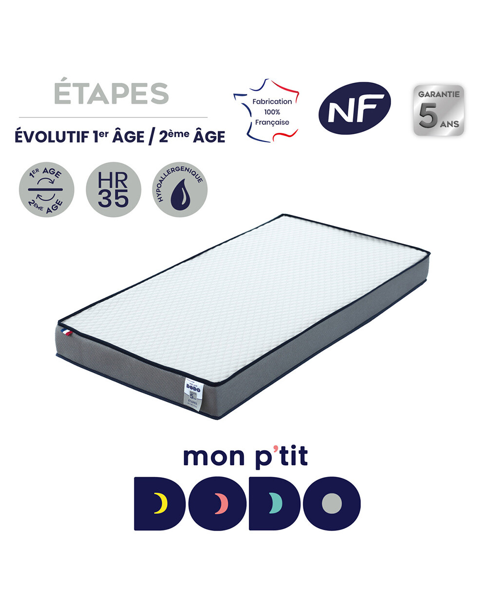 Matelas étapes 70x140 cm Mon P'tit Dodo (Mon P'tit Dodo) - Image 1